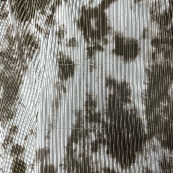 Casa Donna pants pleated tie dye white green stretchy flare leg shimmer fabric - Picture 11 of 13